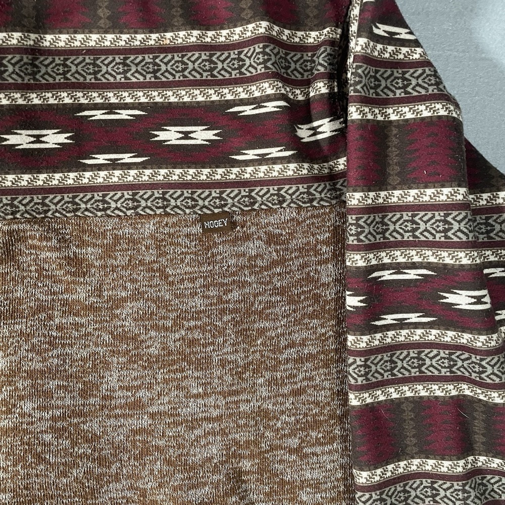 Hooey Brown and Maroon Patterned Pullover Hoodie - Picture 5 of 7